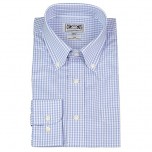 Men’s Button-Down Shirts Classic Cut, Pale Blue Gingham Men’s Button-Down Shirts Classic Cut, Pale Blue Gingham